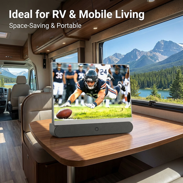 Wholesale 24" Rechargeable Portable TV Optional Google TV or WebOS System for RV Camping Outdoor Use Factory Price