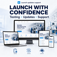 Conception de site web pour la fabrication industrielle et développement de commerce électronique B2B avec système de catalogue de produits, système RFQ et plateforme de portail commercial