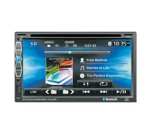 Player de dvd universal 2din, 6.95 '', com tela sensível ao toque digital, reprodutor de mp5 para carros, áudio e dvd player