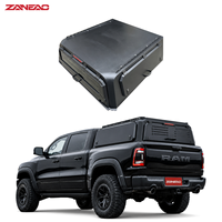 Capot rigide en alliage d'aluminium pour pick-up, avec portes latérales solides et rails de toit pour RAM 1500