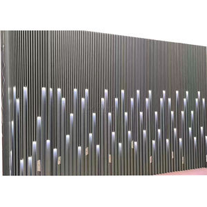 Новейший дизайн стен, домашний декор, декоративное, из бамбукового волокна, 3d флейта, изогнувная облицовка стен с подсветкой - Product Image 2