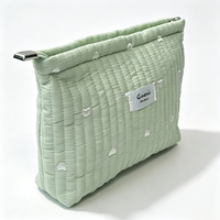 Trousse de Toilette de Voyage Portable Grande Capacité en Polyester Doux avec Fermeture Éclair, Imprimé Paysage, Écologique, Personnalisable pour Femme - Collection Été