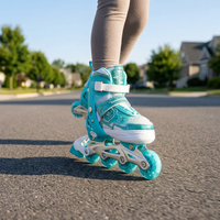 ZHOYA SPORT Patins à roulettes en ligne unisexes ajustables pour débutants, en PU, maille et TPR, tailles 35-38, vente en gros