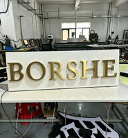 Lettres 3D LED lumineuses personnalisées, éclairées par l'avant, en acrylique rétroéclairé, en acier inoxydable, pour enseignes de logo d'entreprise, devantures de magasins, voitures, IP65