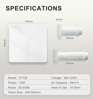 Récupérateur d'air moderne pour la ventilation domestique, mural, pour chambre à coucher, à induction automatique, haute performance, usage commercial