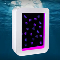 Büro desktop wasser marine filter led-beleuchtung chiller aquarium produkte acryl zylinder quallen tank @