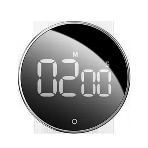 YIZHI Student Reading Clock Small Cooking Timer Digital Lcd Screen Round Magnetic Attraction 99 Minutes 55 Seconds Kitchen Timer