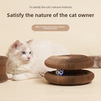 Grosir bantalan cakar kucing mewah Modern alat garuk kucing kertas bergelombang persediaan papan mainan kucing yang dipertebal