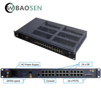ZXA10 F832-24 GPON EPON Mdu, peralatan jaringan optik ONU 24GE + 24 port 4GE suara MDU asli