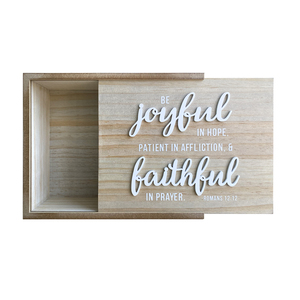 The Holy Bible Wooden Storage box with Sliding Lid
