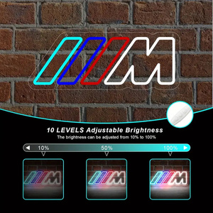Enseigne Néon LED Logo Voiture, Alimentation USB 5V, 40 CM, Fixation Murale ou Suspension Chaîne Métallique - Product Image 6