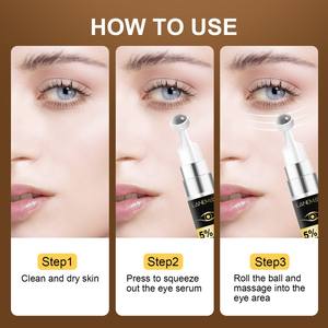 <span class=keywords><strong>Crema</strong></span> <span class=keywords><strong>de</strong></span> ojos con cafeína (para ojeras) con bola <span class=keywords><strong>de</strong></span> masaje <span class=keywords><strong>de</strong></span> 360 °, suero diario para ojos para párpados hinchados (fórmula mejorada) - Product Image 4