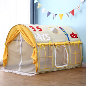 خيمة سرير بتصميم قلعة صيفية داخلية، لعبة مضادة للسقوط والبعوض للأولاد والبنات مخصصة للألعاب الداخلية للأطفال - Product Image 2