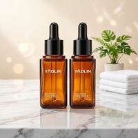 Emballage cosmétique Taolin, flacon carré en plastique pour huile essentielle, soin de la peau, sérum, 30 ml, 50 ml, flacon compte-gouttes en PETG brun, personnalisé pour les cheveux et le visage
