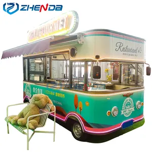 Custom Good-Looking Mobile Food Cart Can Be Electric And Towable Cold Dining Truck Afternoon Tea Car Hot Dog Fast Food Bus