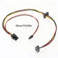 Cable de Alimentación para Placa Base HP, Disco Duro HDD SSD DVD, Cable SATA de 6 Pines a 15 Pines para HP ProDesk 400G1 600 680G