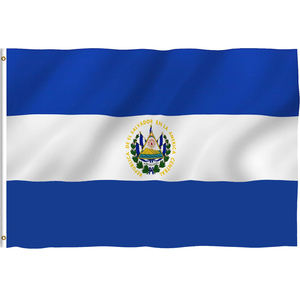 Premium Custom <span class=keywords><strong>El</strong></span> Salvador Bandera Nacional 3*5 pies 100% Poliéster Barato Personalizado Todos los países Banderas Evento nacional Campaña deportiva - Product Image 1