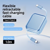 Câble de charge rapide rétractable USB Type-C vers Type-C 240W pour téléphone portable, tablette, voiture