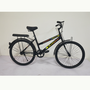 Vélo <span class=keywords><strong>de</strong></span> ville vintage 24 pouces à vitesse unique, confortable pour les trajets quotidiens, avec double selle et panier – Vélo <span class=keywords><strong>de</strong></span> banlieue classique à cadre bas - Product Image 5
