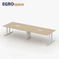 Table de conférence de bureau EGROspace, design professionnel, pieds en métal, pour 10 personnes, salle de réunion, formation