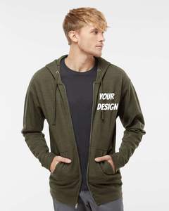 Créez votre propre sweat-shirt à capuche zippé brodé en 3D personnalisé - Multicolore - Sweat-shirt pour homme en polyester/coton - Product Image 5