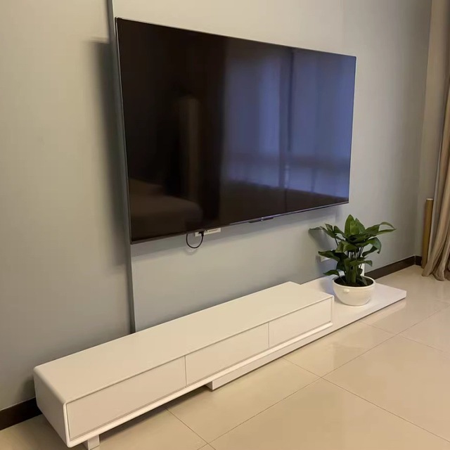 Floor Standing TV Stand Cabinet TV Unit Wooden TV Bench Modern Storage Cabinet with 3 Drawers Shelves for Living Home Furniture