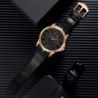 Montres ONOLA 3809 2022 Nouvelles Montres Uniques de Luxe en Cuir Or Rose Cool pour Hommes Casual Étanches Sportives Relogio Masculino
