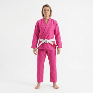 Ensemble de kimonos de Jiu-Jitsu les plus vendus, kimonos de Jiu-Jitsu pour adultes, rose, avec ceinture blanche - Product Image 2