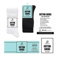 Bas quantité minimale de commande Custom Designer Made Brand Chaussettes de sport décontractées Chaussettes de sport tricotées Chaussette de compression personnalisée de qualité