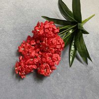Bouquet de jacinthe artificielle fait à la main sept fourchettes fleur de jacinthe simulée pour la maison Banquet Table Arrangement tissu de noël