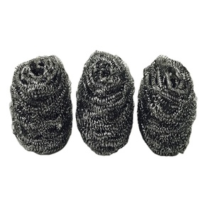 Steel Wool Scrubbers Cleaning Sponges Metal Wire Scourer Sponge <strong>Heavy</strong> <strong>Duty</strong> Scourer Stainless Steel Silver Opp Bag Durable - Product Image 3