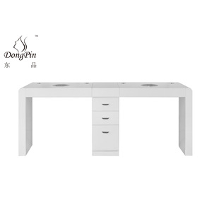 Mesa de Manicura Dongpin Beauty 3105, Blanca de Cerámica, Doble Estación, para Uso en Oficina - Product Image 1