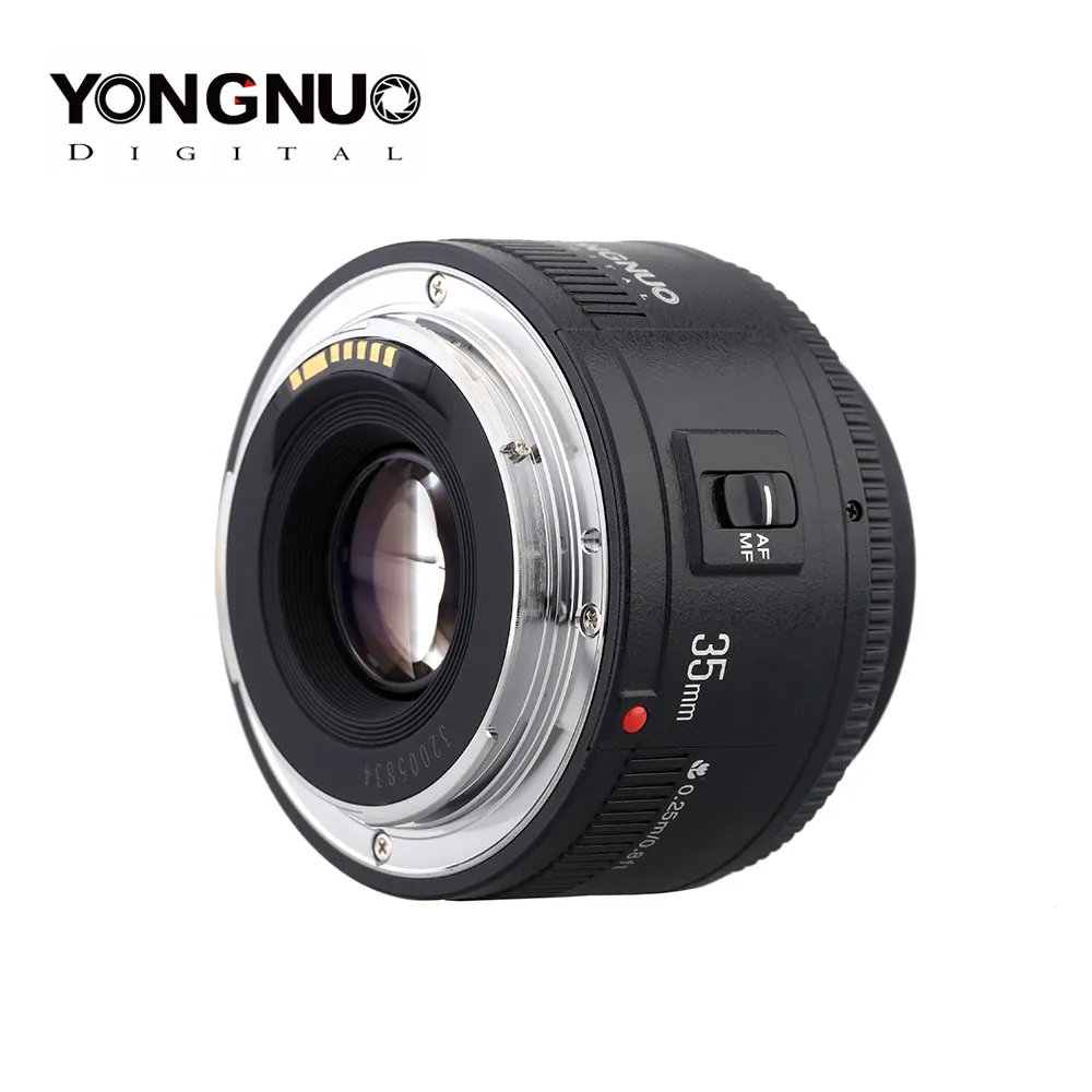 Low price Yongnuo YN35mm F2 lens Wide-angle Large Aperture Fixed Auto Focus Lens YN 35MM with Lens Bag For Nikon for Canon