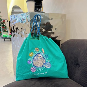 Bolsa de Compras Grande de Lona de Nailon con Bordado de Dibujos Animados Estilo Japonés - Product Image 2