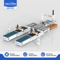 Router CNC TECHPRO para Etiquetado y Anidamiento 4X8 con ATC Automático, Router para Madera, Línea de Producción de Puertas de Madera, Paneles de Gabinetes de Cocina y Muebles