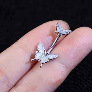 Nuovi <span class=keywords><strong>Piercing</strong></span> all'<span class=keywords><strong>Ombelico</strong></span> Gaby con Motivo a Cuore e <span class=keywords><strong>Serpente</strong></span> in Acciaio Inox Placcato Argento, Gioielli per <span class=keywords><strong>Piercing</strong></span> all'Ingrosso - Product Image 5