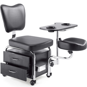 Chariot de rangement noir écologique pour outils de coiffure et de beauté, idéal pour la pédicure et les soins des ongles - Product Image 6