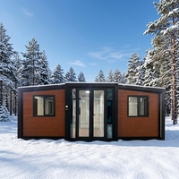 Maisons conteneurs pliables compactes JRX, légères, installation rapide, couleurs personnalisables, design moderne du milieu du siècle pour les hôtels