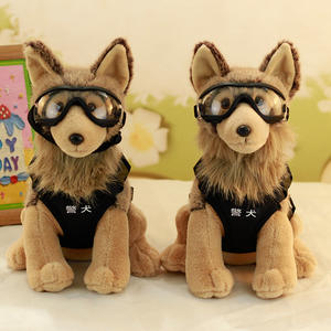 Custom Dier Politie K9 Hond Pluche Speelgoed Wolf Hond Pop Knuffel Puppy Speelgoed Cadeau - Product Image 1