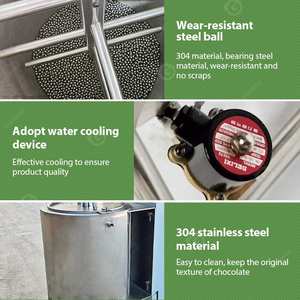 Petite machine de raffinage verticale continue pour chocolat, capacité 500 kg/100 kg, moulin à billes pour chocolat - Product Image 4