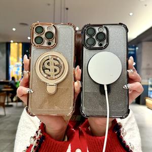 <span class=keywords><strong>Funda</strong></span> Magnética de Lujo con Soporte para Teléfono, para <span class=keywords><strong>Apple</strong></span> <span class=keywords><strong>iPhone</strong></span> 16 11 15 13 <span class=keywords><strong>12</strong></span> <span class=keywords><strong>Pro</strong></span> Max, Cubierta Trasera con Brillo en las Cuatro Esquinas - Product Image 3