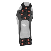 Crampons antidérapants pour la randonnée et l'escalade, semelle intermédiaire en TPE, imperméables, durables, 10 pointes, 2 pièces pour le camping