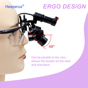 New Ergonomic Dental Loupes Adjustable 4x-6x Ergo Magnifier <strong>Binocular</strong> Loupe With 5W Light Wireless Electric Power Source With CE - Product Image 6