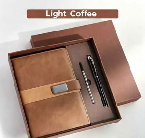 Ensemble cadeau carnet et stylo orange avec couverture personnalisée pour la promotion d'entreprise et les commandes de cadeaux en gros - Product Image 2