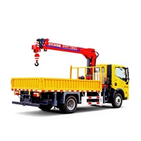 Meilleures ventes : Grue de camion hydraulique 5 tonnes et 3,2 tonnes, grue mobile télescopique compacte pour la construction, avec moteur Liyuan à boîte de vitesses haute performance