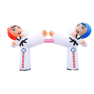Poupée gonflable publicitaire avec logo personnalisé, garçon de karaté gonflable imprimé, fille de <span class=keywords><strong>taekwondo</strong></span> gonflable pour la vente publicitaire - Product Image 5