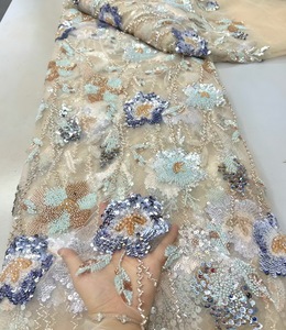 Abito Formale Estivo 2026 in Pizzo Francese, Tessuti in Pizzo per Donne, Pizzo Francese con Paillettes e Perline - Product Image 2