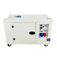 Groupe électrogène diesel silencieux 8KW 10KVA 195F à refroidissement par air, monocylindre, démarrage électrique, 4 temps, 50/60Hz, mini, pour alimentation de secours