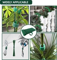 100 attaches pour plantes grimpantes en nylon vert de 6 pouces, réutilisables, réglables et antidérapantes, avec fermeture auto-agrippante