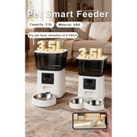 Distributeur automatique de nourriture pour animaux de compagnie 3,5 L avec contrôle des portions programmé et enregistrement vocal de 15 secondes pour chats et chiens